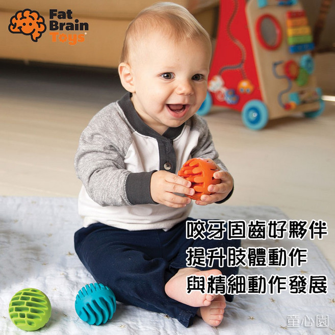 童心園 FatBrain 固齒觸覺球 寶寶固齒器 聲音回饋 托育/托嬰/幼兒園適用, 1個