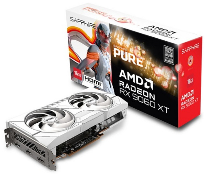 [SAPPHIRE] 라데온 RX 9060 XT PURE OC D6 16GB 이엠텍