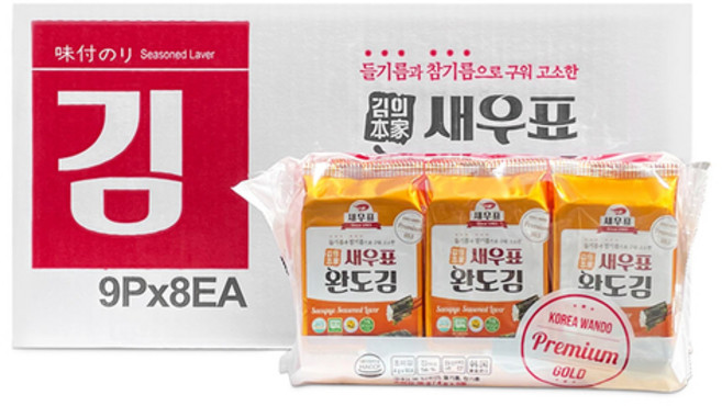 새우표 완도 도시락김(BS-03), 72개