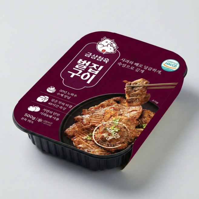 양념목살 벌집구이 48시간 과일숙성 고기반찬 금상첨육, 1개, 500g