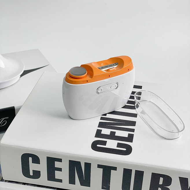 (아미자드) 최신 전동 손톱깎이 Pro 2세대 업그레이드 프로2 원터치 컷팅 다듬 손톱깎이 LED 조명등 부스러기 수납함 2단 속도조절 가능 TYPE-C 충전식 추석 선물, 1개, 화이트