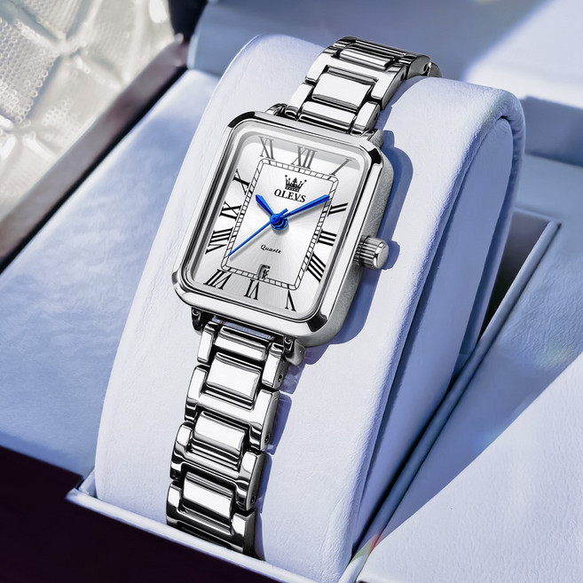 OLEVS 여성손목시계 정품쿼츠 럭셔리 명품 워터프루프 메탈시계
