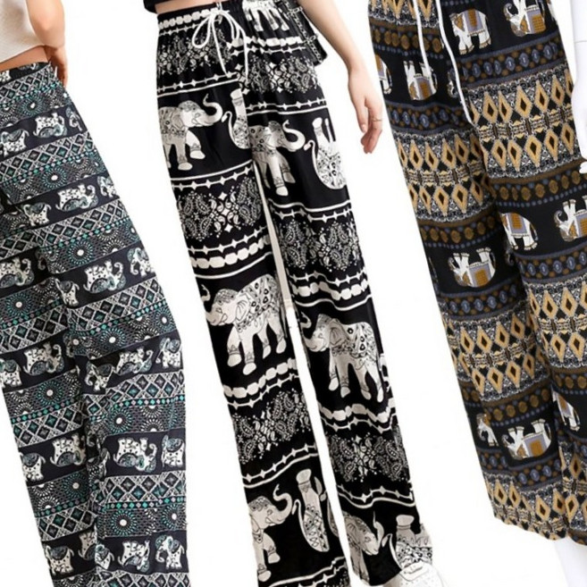 [도매라인] 아이스 밴딩팬츠 7종* 찰랑찰랑 시원한 코끼리 여름바지 고무줄 몸빼바지 냉장고 통바지