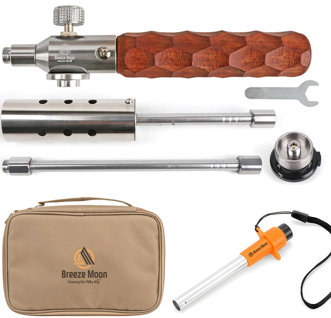 브리즈문 기가파워 캠핑 이소 부탄 가스 롱 토치, 혼합색상, 1세트