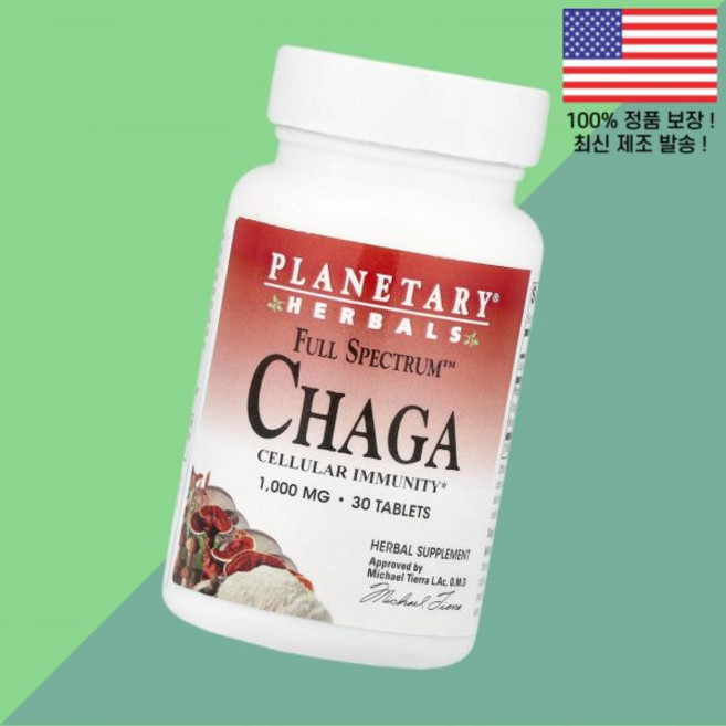 플래니터리 허브 풀 스펙트럼 차가버섯 30정 Planetary Herbals Full Spectrum Chaga 30 Tablets, 플래니터리 허브 풀 스펙트럼 차가버섯 30정 Plane
