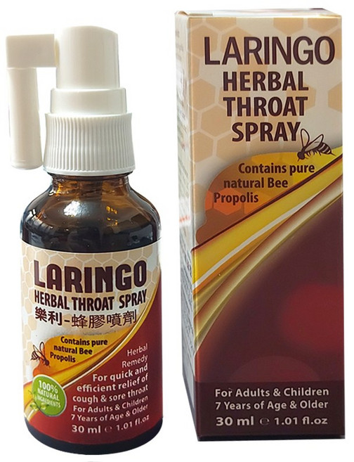 LARINGO 樂利 複方蜂膠噴液 草本配方, 30ml, 1盒