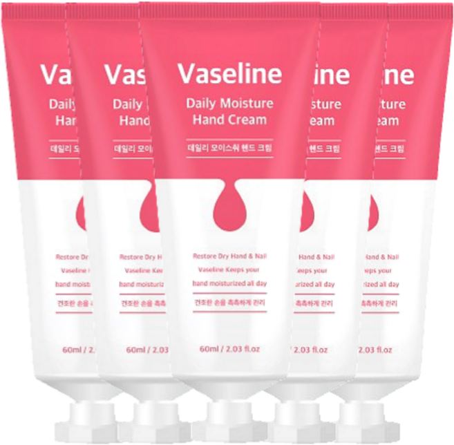 바세린 핸드크림 대용량 선물세트 세트구성, 5개, 60ml