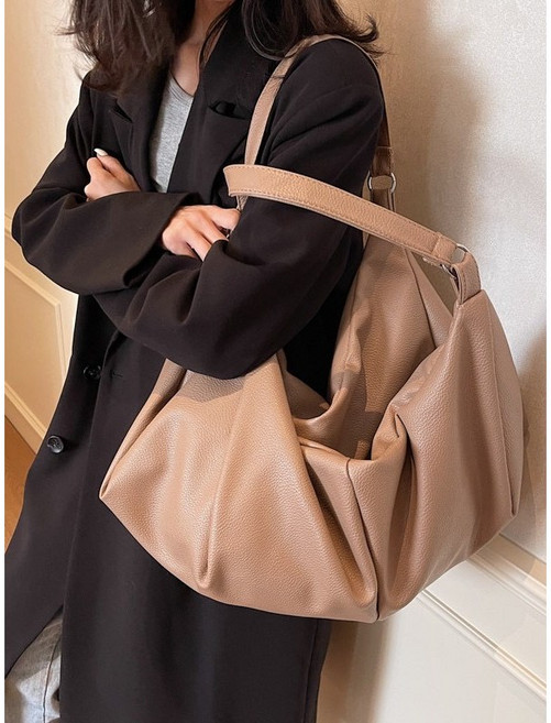 YioYcc 여성 패션 경량 가죽 슬링백 빅 크로스백 백팩