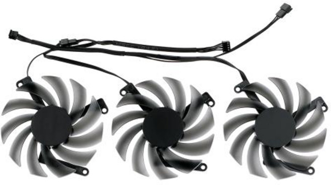 그래픽카드 팬수리 그래픽 카드 쿨러 선풍기 INNO3D RTX 3070 3070Ti 3080 3080T, black 3-Fan