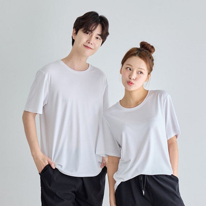 윈드본 2XL 인견 남여 소프트스판 반팔 티셔츠 2종 택1
