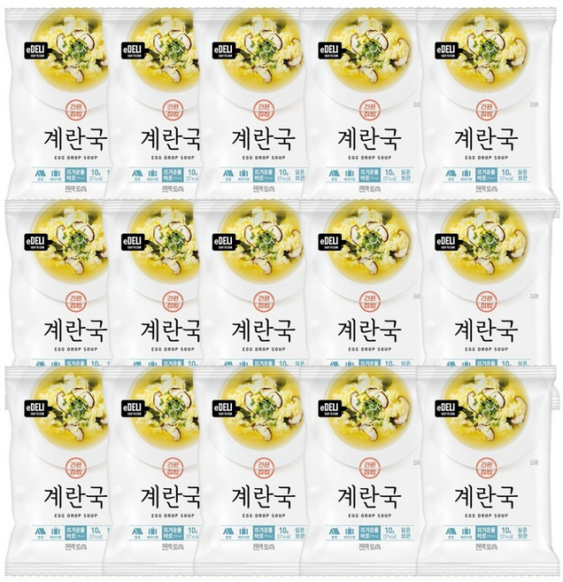 이델리 동림푸드 동결건조 계란국, 10g, 15개