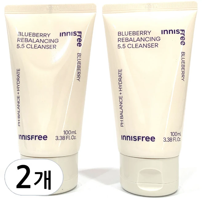 이니스프리 블루베리 리밸런싱 5.5 클렌저, 100ml, 2개 - 쿠팡