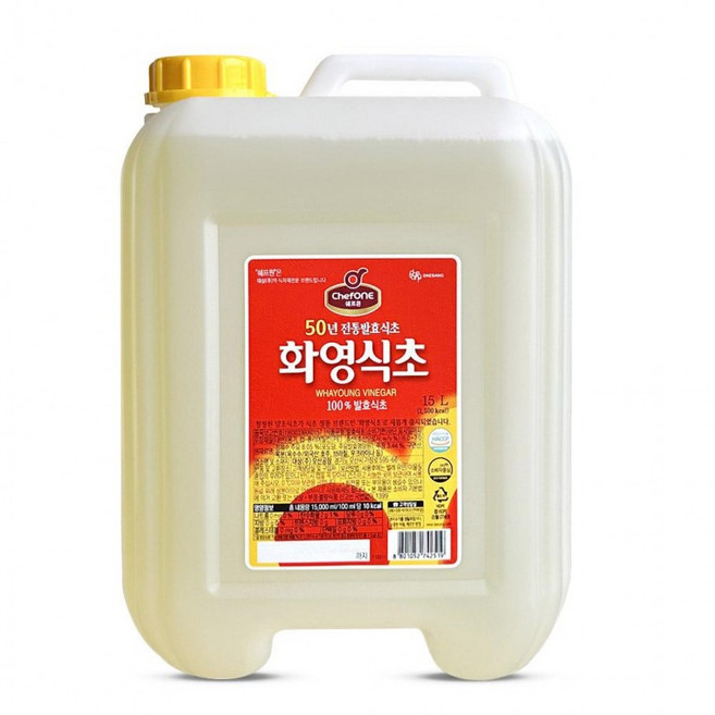 쉐프원 화영 발효식초 양조식초 15L 대용량 업소용 식자재, 1ml, 1개