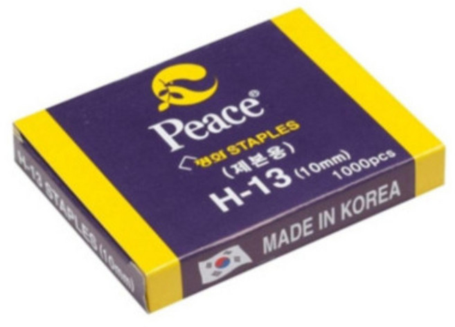 평화 H-13 10mm 제본용 스테플러침 피스코리아 대형 스테플, 1개