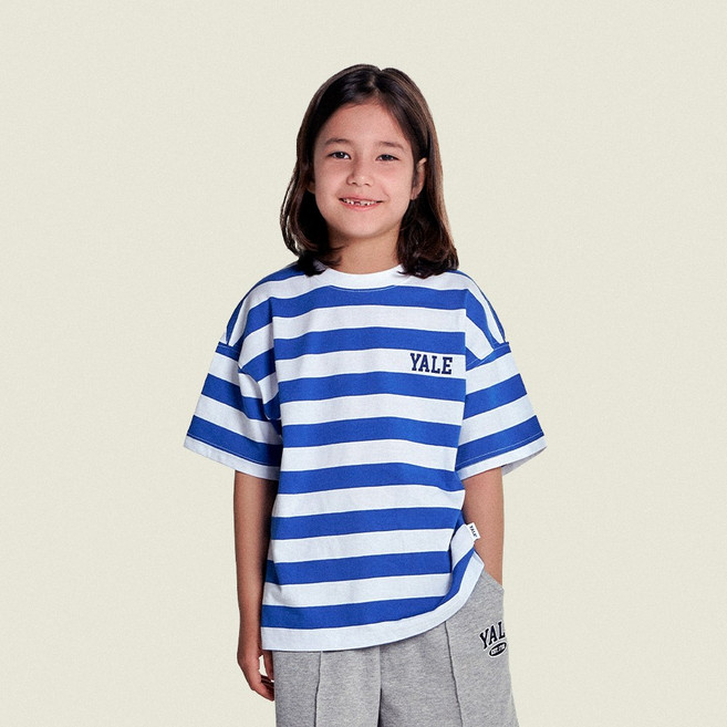 예일 키즈 라인 아트 세미오버핏 티셔츠 YAK23TS20