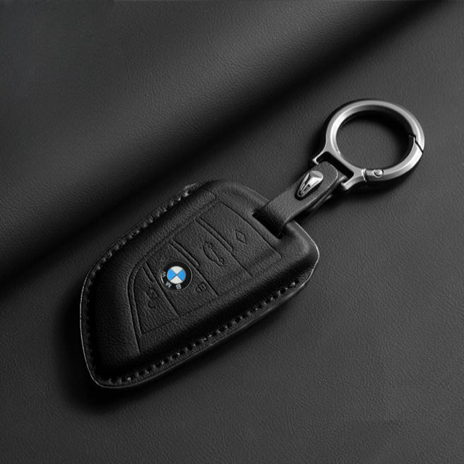 와치미 가죽 BMW 호환 자동차 키홀더 키케이스, A타입, 블랙