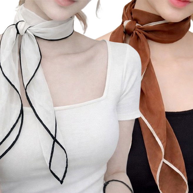 모코홈 데일리 라인 쉬폰 스카프 2종 세트