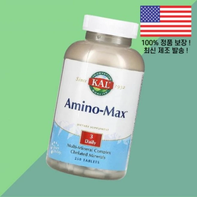 칼 KAL 아미노 맥스 250정 Amino Max 250 Tablets, 칼 KAL 아미노 맥스 250정 Amino Max 25, 1개 - 쿠팡