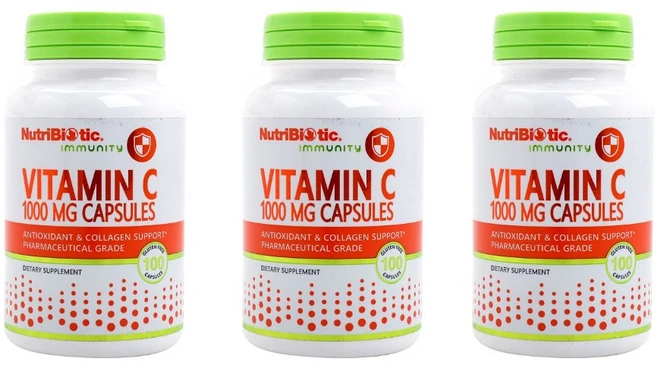 뉴트리바이오틱 면역력 비타민 C 1 000mg 글루텐 프리 캡슐 100정 3팩, 3개 - 쿠팡