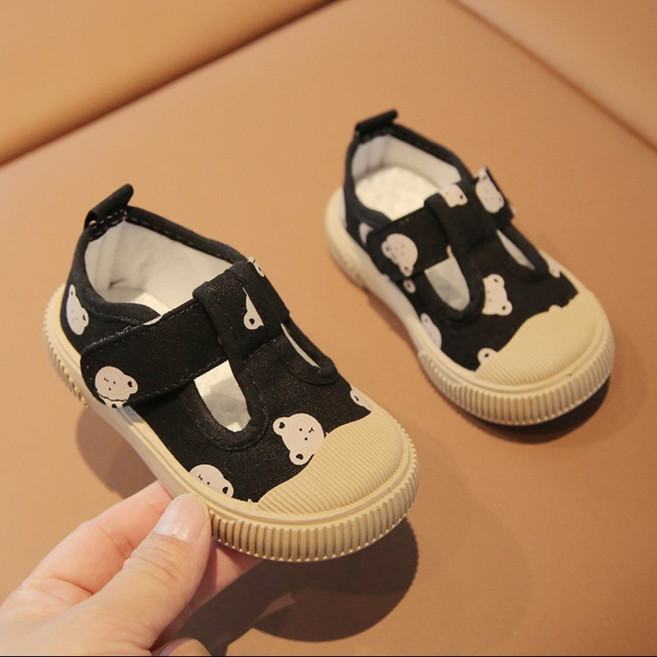 Annie 寶寶帆布學步鞋 圓點圖案 舒適軟底 男女童鞋