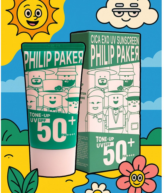 필립페이커 선크림 시카 엑소 SPF50+ PA++++ 저자극 진정 선스크린