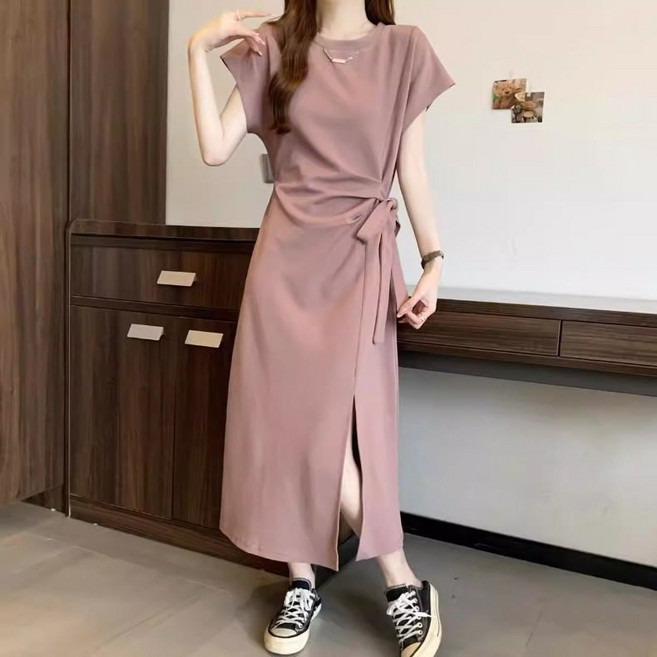 胖MM梨形身材寬鬆顯瘦連衣裙, 5XL