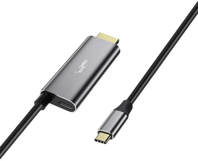 LANstar C타입 to HDMI 미러링 케이블 4K@60Hz HDR LS-UC314-N, 1개