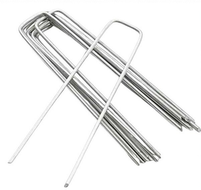 텃밭 부직포핀 멀칭 고정핀 잡초 방지 제초매트 고정용 U핀 5x15cm, 200개