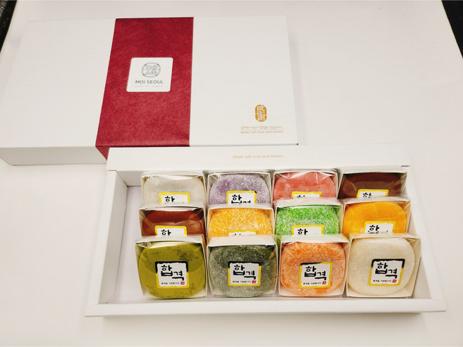 [모이서울] 수능 합격떡 고급 수제과일모찌 혼합선물세트 (선물박스포장) 간식 답례품, 12개, 55g