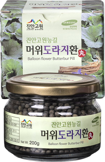 [진안고원농산] 무농약 직접 재배 머위도라지환 200g, 1개