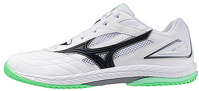 미즈노 탁구화 웨이브 드라이브9 (화이트블랙라이트그린)