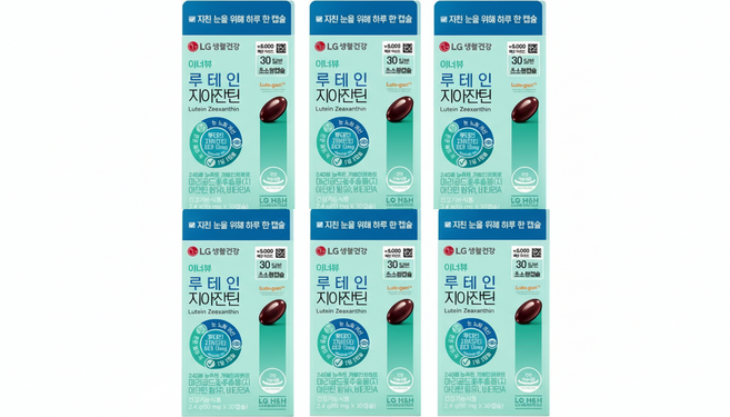 LG생활건강 이너뷰 루테인 지아잔틴 30캡슐 6박스, 30정