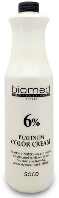 바이오메드 플래티넘 칼라크림 6% 산화제 순한 염색 탈색전용 1000ml, 1개, 1L