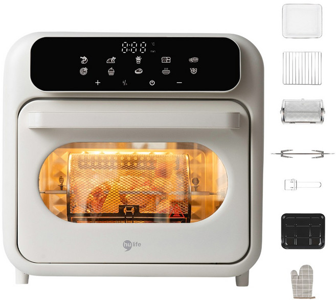 휴라이프 오븐형 에어프라이어 24L 대용량 JSK-G02, 화이트베이지