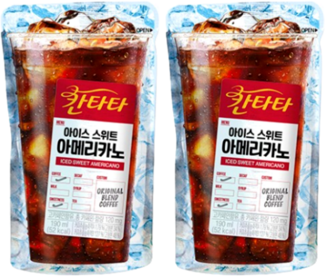 칸타타 커피파우치 아이스 스위트아메리카노, 230ml, 10개
