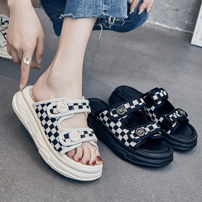 perugino plus 투벨크로 예쁜 편안한 슬리퍼 샌들