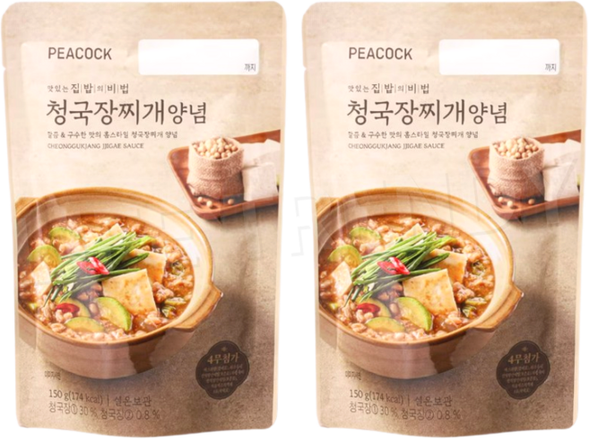 피코크 청국장찌개 양념, 2개, 150g