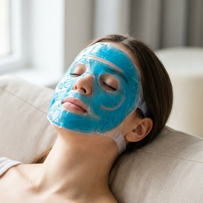 얼굴 냉온 젤 찜질팩 스트랩, 1개