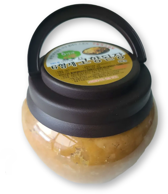 6형제 된장 재래식 무첨가 저염 전통 시골 집 된장 (콩알갱이 살아있는 간장 품은 전통숙성), 1개, 2kg