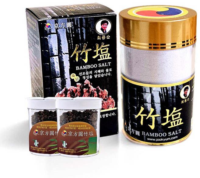 경방원 죽염 9회 고운 분말 자죽염 맛있는 소금차+케이스, 250g, 1개