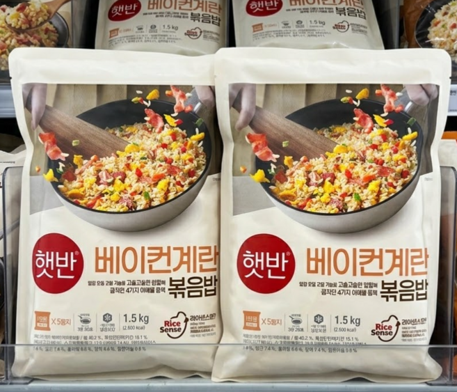 CJ 햇반 베이컨 계란 볶음밥, 2개, 1.5kg