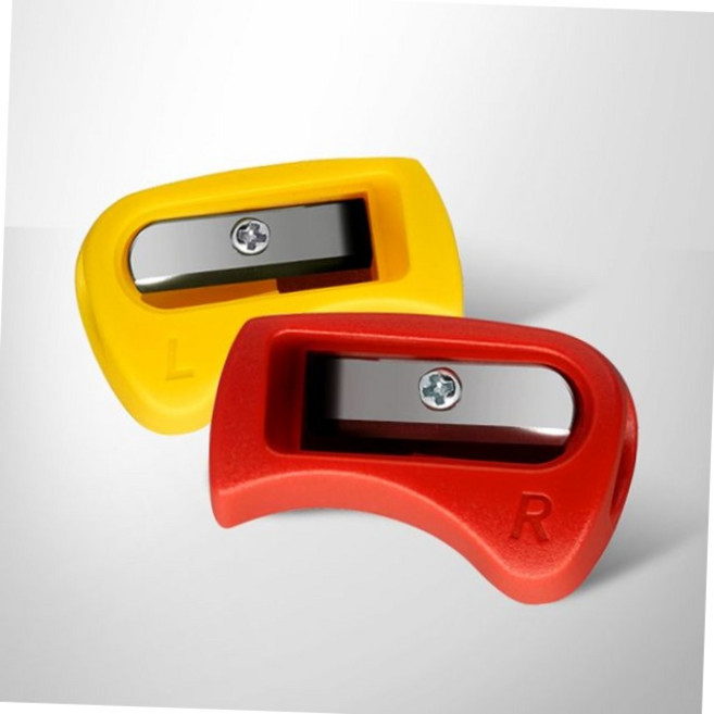 스타빌로 이지그래프전용 점보 연필깎이 3개 연필깍기 샤프 색연필, 오른손전용(레드), 1개