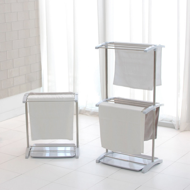 내집의모든것 미니 빨래건조대 1단 화이트 (물받이포함), 1개