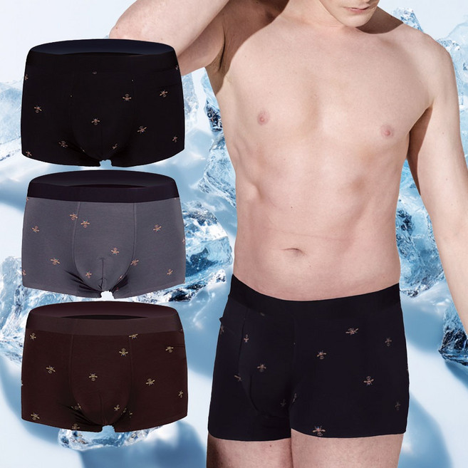 남성 프레임 모달 드로즈 팬티 남자속옷 3종세트 허니