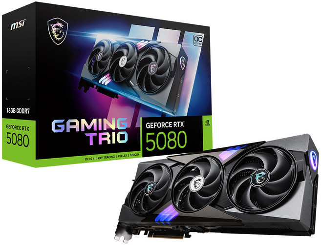 MSI 지포스 RTX 5080 게이밍 트리오 OC D7 16GB 트라이프로져4