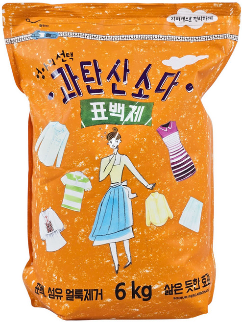 엄마의선택 과탄산소다 6kg 흰옷 흰티 얼룩제거 이염제거 만능얼룩제거제 표백제, 1개