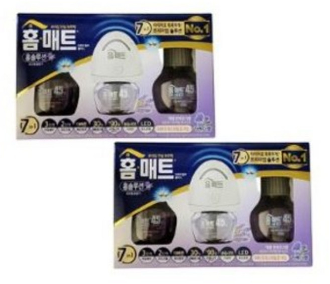 2021 NEW 홈매트 홈솔루션 리퀴드알파플러스 훈증기 45일 ( 훈증기 1개 + 리필 2개 ) 라벤더향