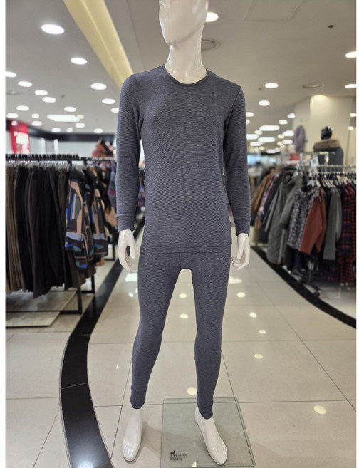 [동아] 비비안 피부 자극이 적은 면 레이온 아크릴 혼방으로 부드럽고 가볍고 따뜻한 보온성 기모란쥬 남성 내복 내의 상하세트 LG6286 P