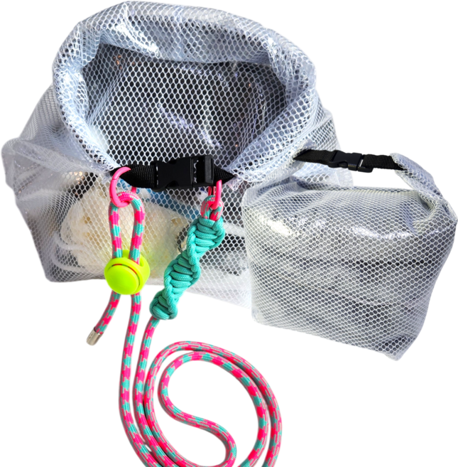 나이런 아쿠아 방수백, 화이트L+화이트S+핑크스트랩