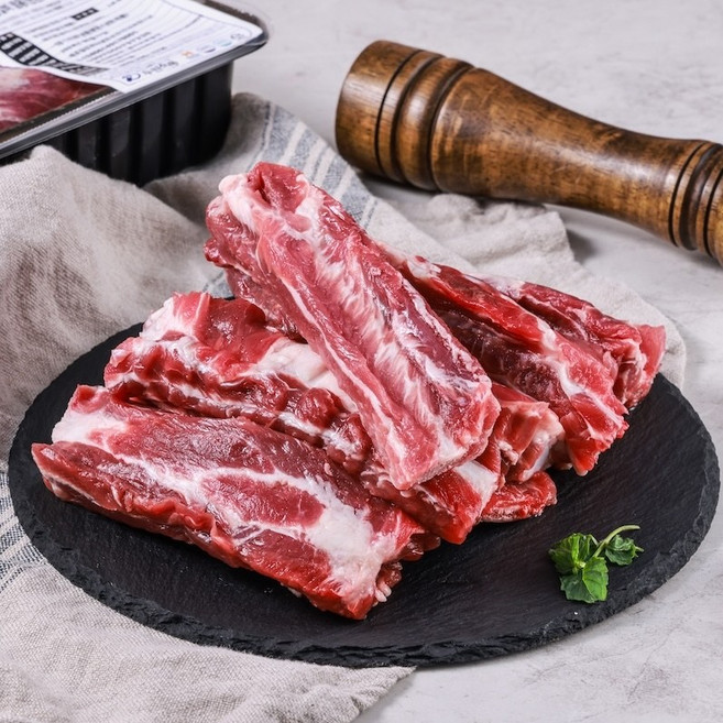 [육육마켓] 국내산 한돈 등갈비 찜용 1kg 냉동, 1개